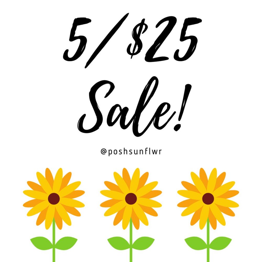 Any Item $15 or Less = 5 for $25